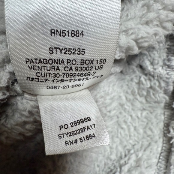 Patagonia Womens Medium Gray Fleece Quarter Zip Pullover Sweatshirt Cozy Sherpa - Picture 9 of 11